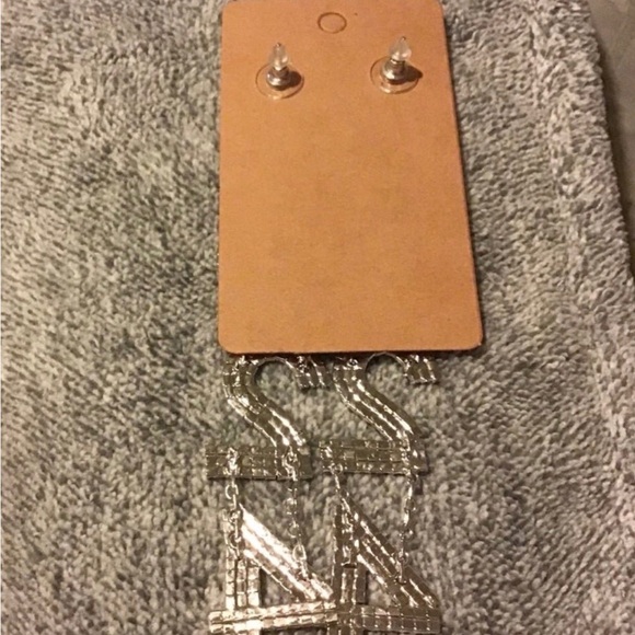 Silver Rhinestone 2024 Grad Earrings - Picture 4 of 4